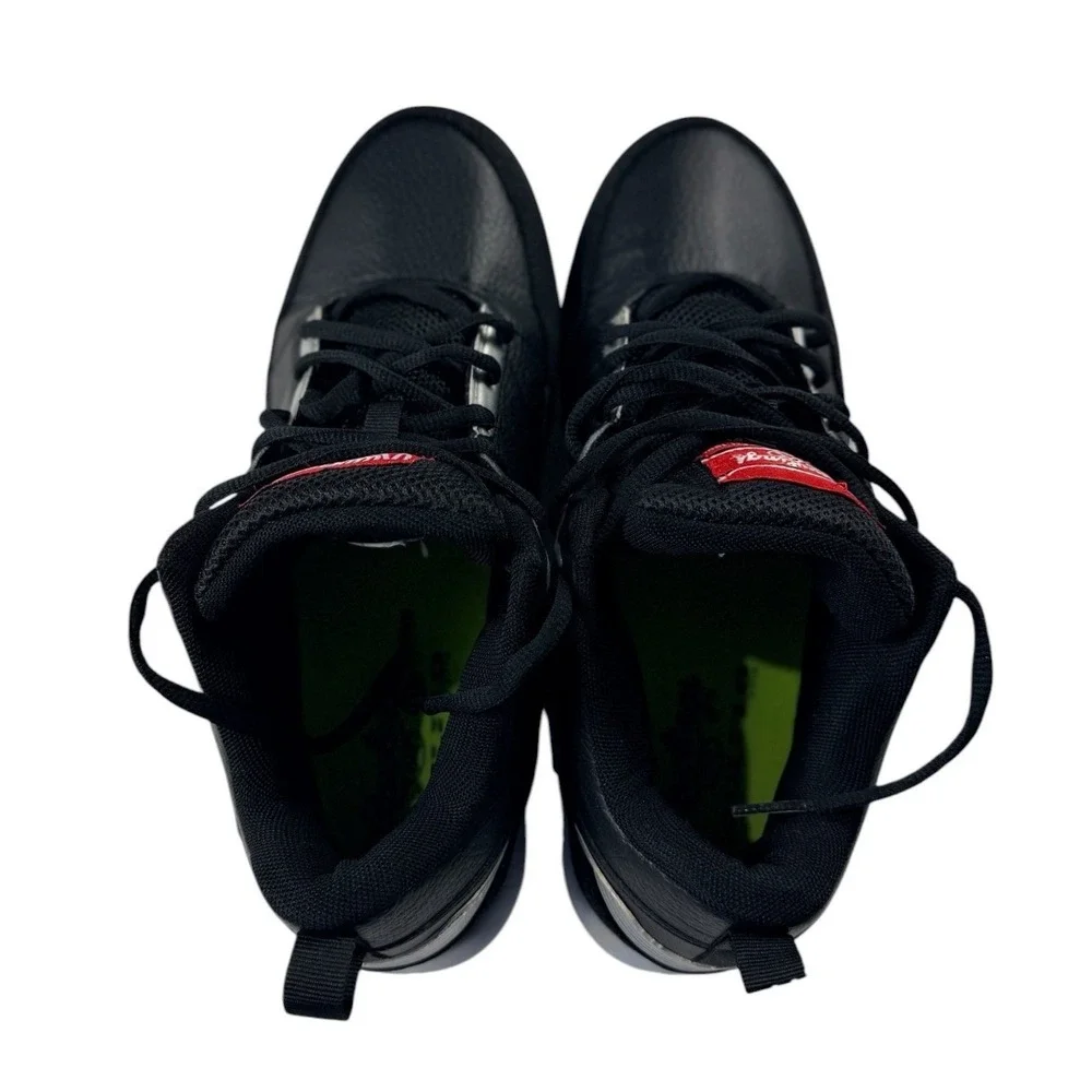 Rawlings Mens 9D Black Silver Baseball Softball Cleats 179255 Tuff-Tek Coolflo
